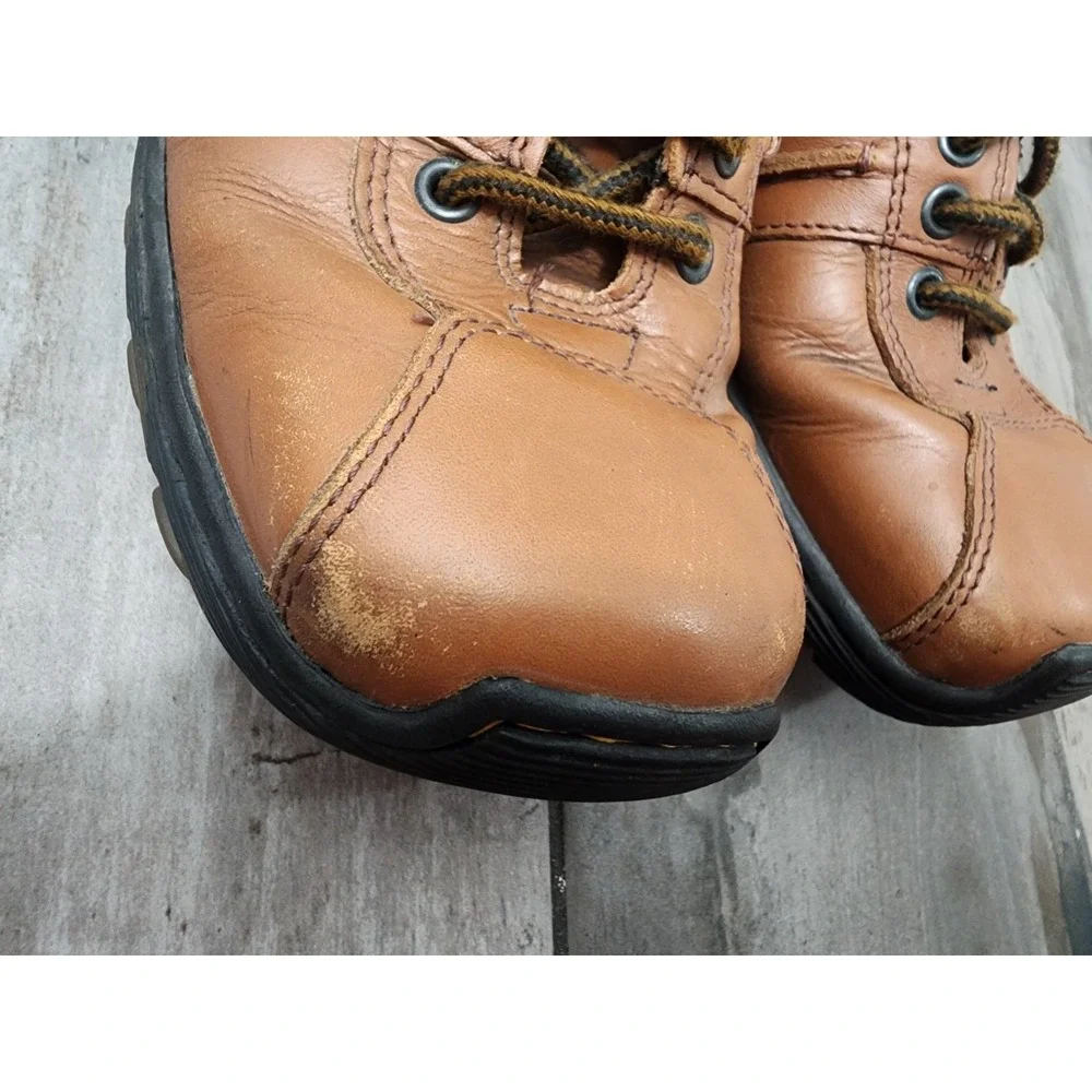 Dr. Martens Shoes Mens 8 Oxford Brown Lace Up Square Toe Comfort Casual Low 8A99